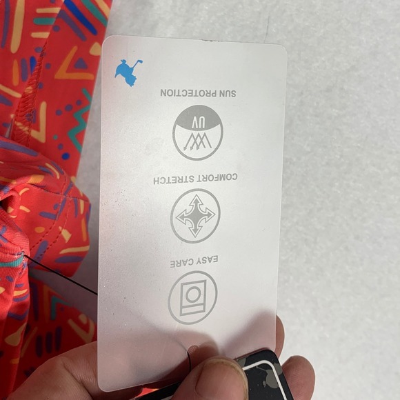 Birdie Bound Men 3XL Golf Polo Shirt Short Sleeve Red Abstract Print Performance - Picture 7 of 9